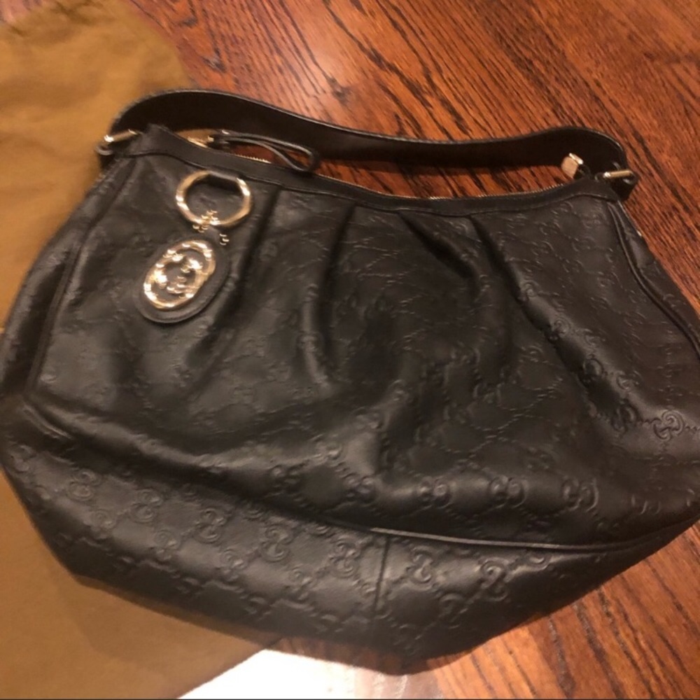 Gucci leather Guccissima medium Sukey hobo